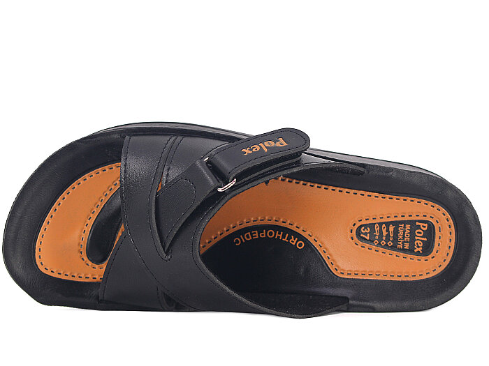 Polex Zenne 5005-C Esem İçten Cırtlı Poşetli Günlük Terlik Siyah - Polex (1)