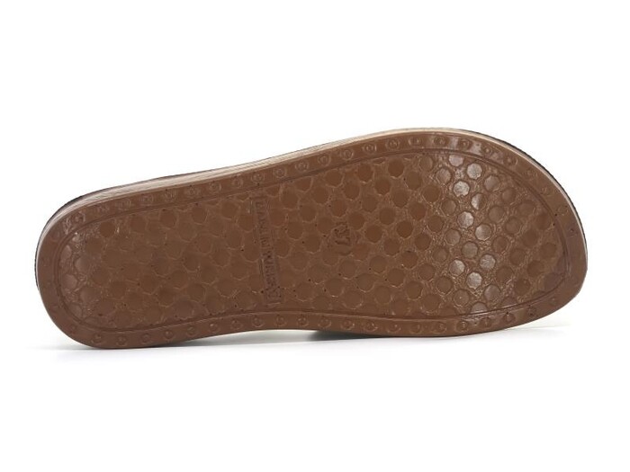 Polex Zenne 5051-C Cırtlı Poşetli Günlük Terlik Bordo - Camel
