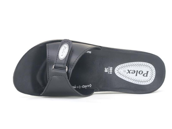 Polex Zenne 5051-C Cırtlı Poşetli Günlük Terlik Siyah