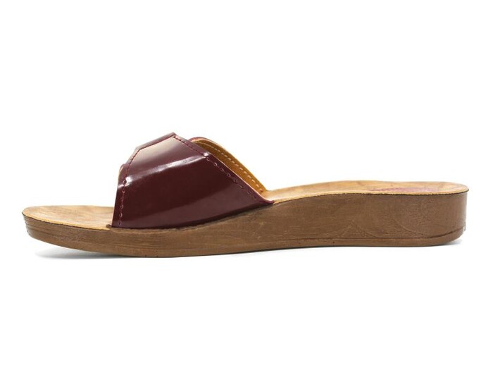 Polex Zenne 5051 Cırtlı Poşetli Günlük Terlik Bordo Rugan