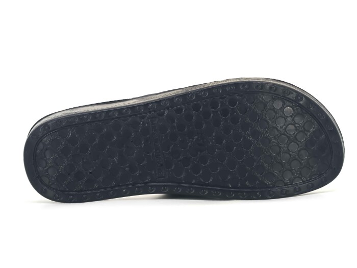 Polex Zenne 5052-C Çapraz Cırtlı Leopar Desen Günlük Terlik Siyah - 3