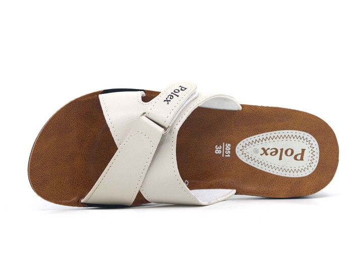 Polex Zenne 5052-C Yandan Cırtlı Poşetli Günlük Terlik Bej - Polex (1)