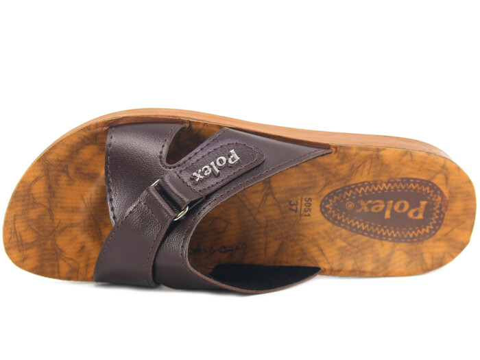 Polex Zenne 5052-C Yandan Cırtlı Poşetli Günlük Terlik Kahve - Camel - Polex (1)