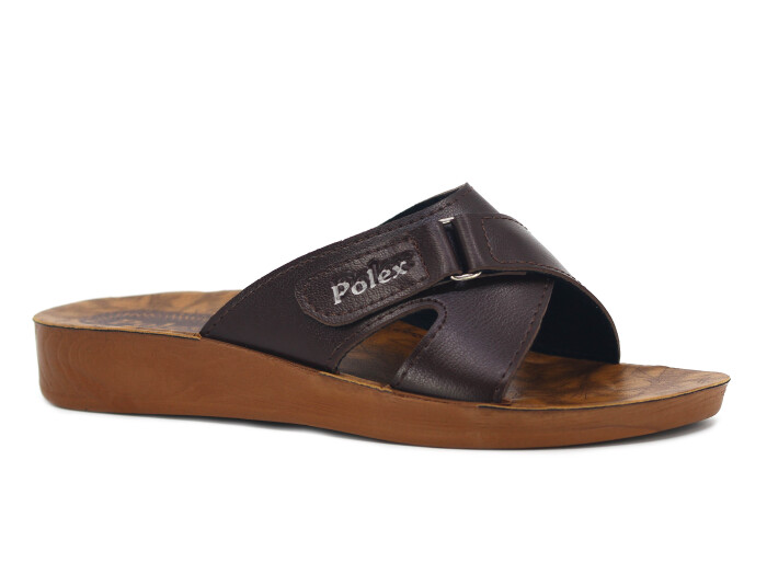 Polex Zenne 5052-C Yandan Cırtlı Poşetli Günlük Terlik Kahve - Camel 