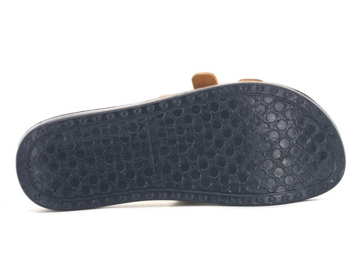 Polex Zenne 5055-C Yeni Çift Toka Poşetli Günlük Terlik Taba - 3