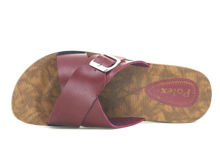 Polex Zenne 5058-C Çapraz Tokalı Günlük Terlik Bordo - 2