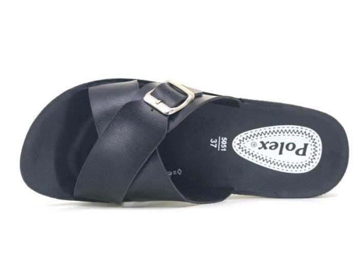 Polex Zenne 5058-C Çapraz Tokalı Günlük Terlik Siyah - Siyah - Polex (1)