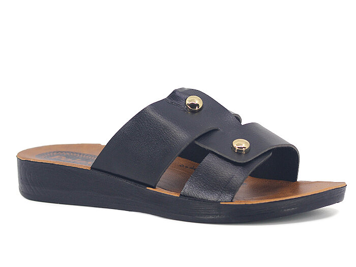 Polex Zenne 5061-C İki İncili Günlük Terlik Siyah - 1