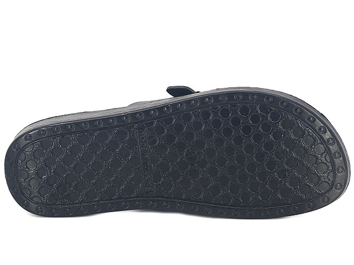 Polex Zenne 5063-C Tek Toka Çift Bant Parçalı Günlük Terlik Siyah - 3