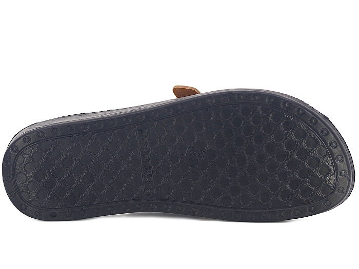 Polex Zenne 5063-C Tek Toka Çift Bant Parçalı Günlük Terlik Taba - Kahve Leopar - 3
