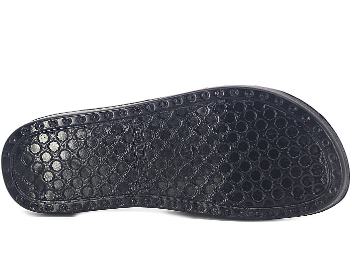 Polex Zenne 5064-C Çift Toka Parçalı Günlük Terlik Siyah - Bordo - 3