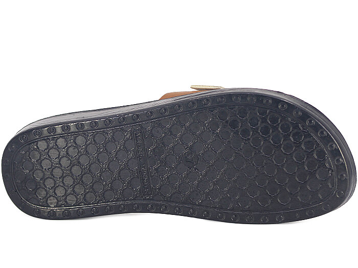 Polex Zenne 5065-C Düz Yük Tek Toka Günlük Terlik Taba - Bej - 3