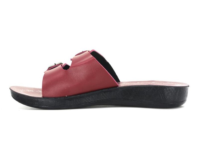 Polex Zenne 5152 Çift Toka Günlük Terlik Bordo - 2
