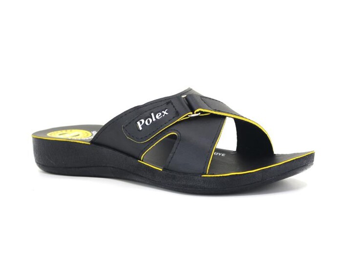 Polex Zenne 5153-A Çapraz Cırtlı Ara Kat Günlük Terlik Sarı