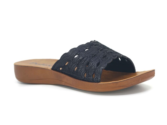 Polex Zenne 5155 Nakışlı Günlük Terlik Siyah 