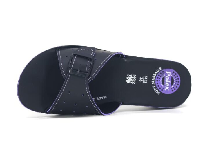 Polex Zenne 5161-D Delikli Tek Toka Ara Kat Poşetli Günlük Terlik Lila - Polex (1)