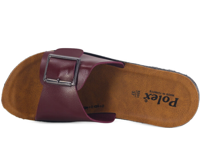 Polex Zenne 5251-C Tek Toka Traktör Taban Günlük Terlik Bordo - 2
