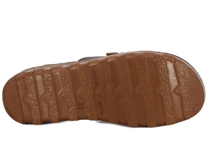 Polex Zenne 5252-C Çift Toka Traktör Taban Günlük Terlik Kahve - Kahve Leopar - 3