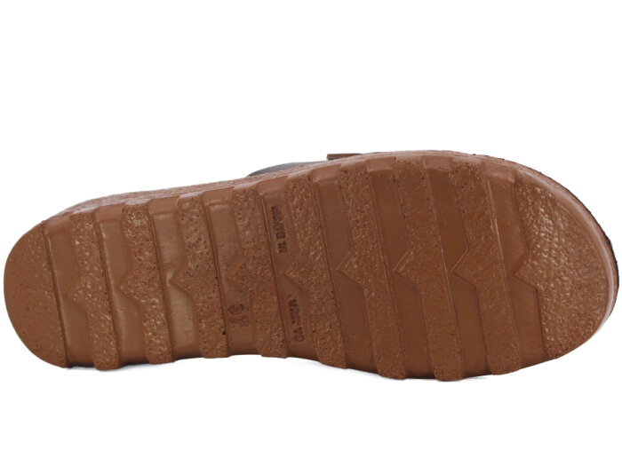 Polex Zenne 5252-C Çift Toka Traktör Taban Günlük Terlik Kahve - Taba - 3