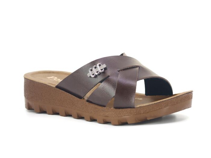 Polex Zenne 5256-C Geçmeli Traktör Taban Günlük Terlik Kahve - Camel 
