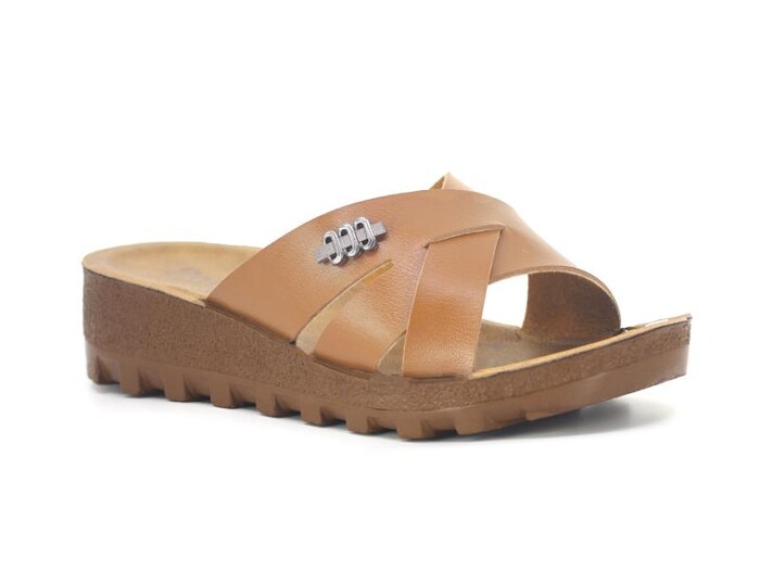 Polex Zenne 5256-C Geçmeli Traktör Taban Günlük Terlik Taba - Camel - 1