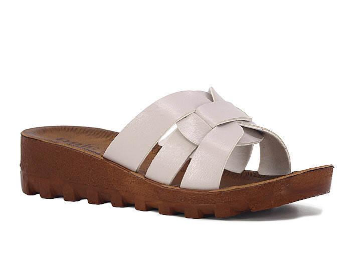 Polex Zenne 5258-C Traktör Taban Günlük Terlik Bej - Camel - Polex