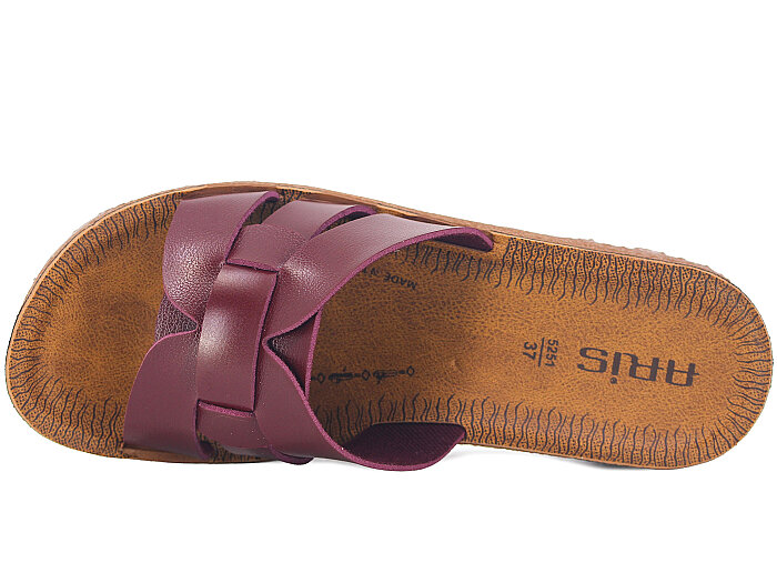 Polex Zenne 5258-C Traktör Taban Günlük Terlik Bordo - Camel - Polex (1)