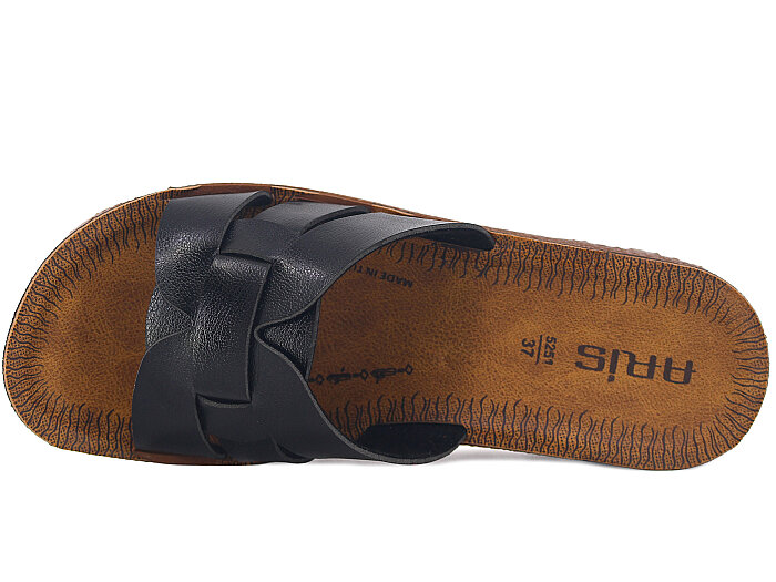 Polex Zenne 5258-C Traktör Taban Günlük Terlik Siyah - Camel - 2