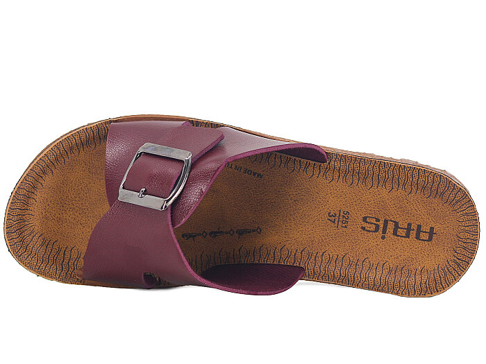 Polex Zenne 5259-C Tek Toka Dört Bacak Traktör Taban Günlük Terlik Bordo - Camel - 2