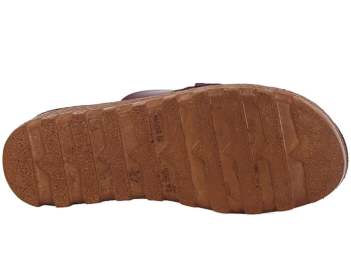 Polex Zenne 5259-C Tek Toka Dört Bacak Traktör Taban Günlük Terlik Bordo - Camel - 3