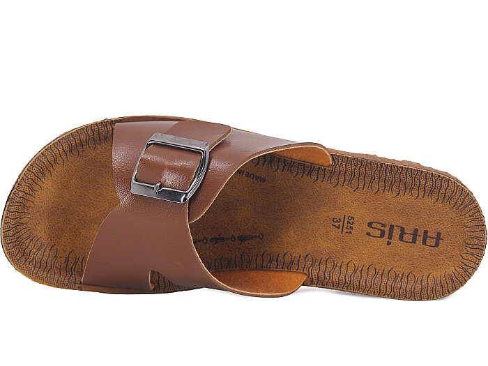 Polex Zenne 5259-C Tek Toka Dört Bacak Traktör Taban Günlük Terlik Taba - Camel - 2