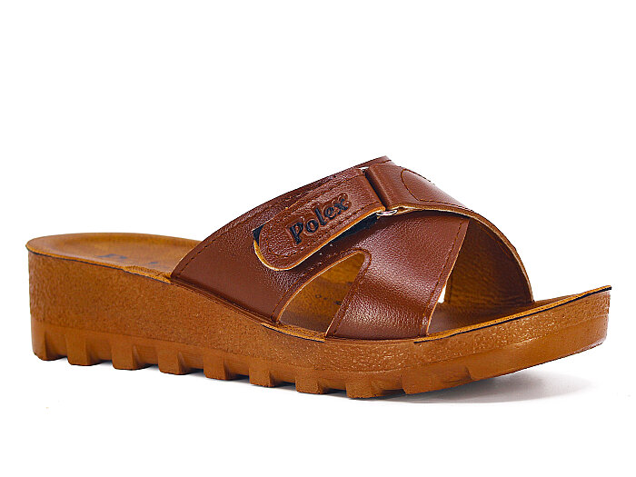 Polex Zenne 5263-C Yandan Cırtlı Traktör Taban Günlük Terlik Taba - Camel - 1