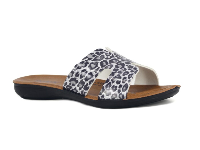 Polex Zenne 5302-C Leopar Desen Hrms Poşetli Günlük Terlik Siyah - Polex