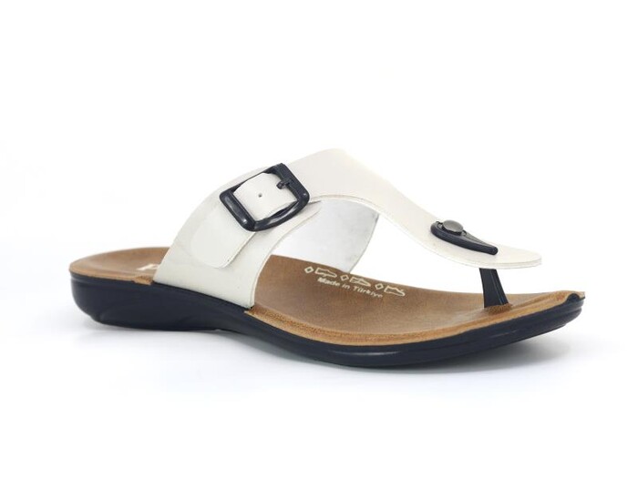 Polex Zenne 5303 Klasik İnce Poşetli Parmak Arası Terlik Bej 