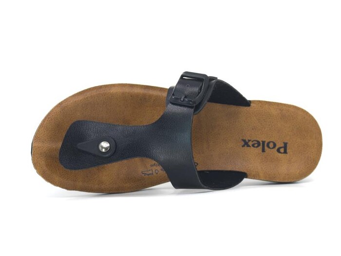 Polex Zenne 5303 Klasik İnce Poşetli Parmak Arası Terlik Siyah - 2