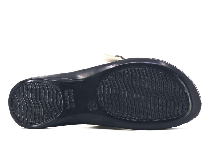 Polex Zenne 5858-C Çapraz Tek Toka Pedli Günlük Terlik Bej - 3