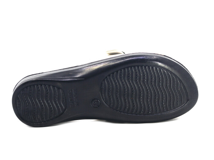 Polex Zenne 5859-C Lastikli Tokalı Pedli Günlük Terlik Bej - 3