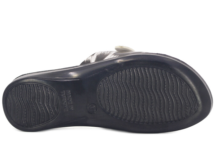 Polex Zenne 5859-C Leopar Desen Lastikli Tokalı Pedli Günlük Terlik Siyah - 3