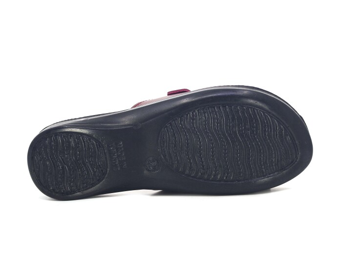 Polex Zenne 5852-C Çift Toka Pedli Günlük Terlik Bordo - 3