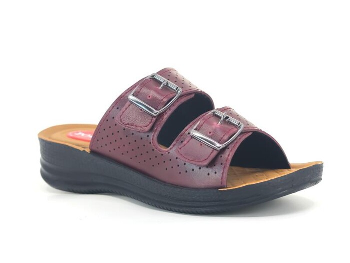 Polex Zenne 610 Çift Toka Pedli Günlük Terlik Bordo