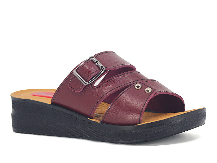 Polex Zenne 806 Enj. Pedli Günlük Terlik Bordo - 1