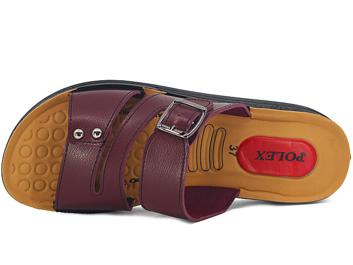 Polex Zenne 806 Enj. Pedli Günlük Terlik Bordo - Polex (1)
