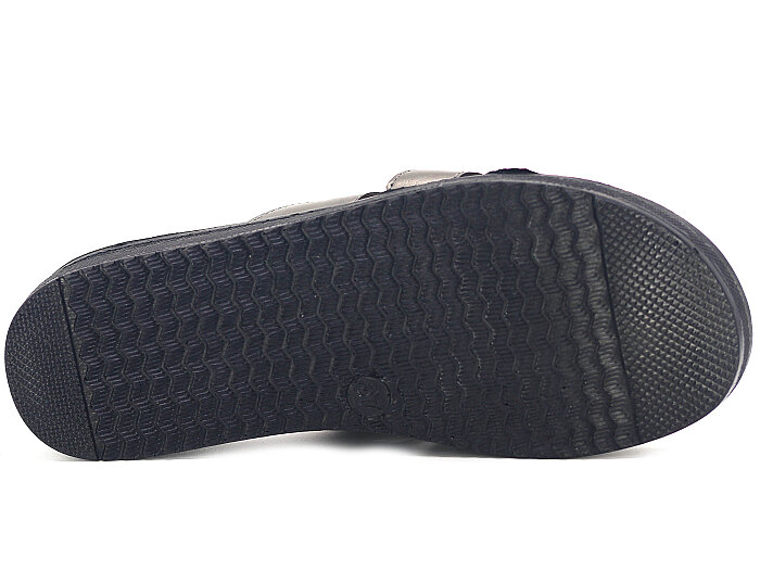 Polex Zenne 811 Üç Düz Bantlı Pedli Günlük Terlik Platin - 3