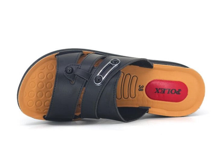 Polex Zenne 812 Damla Toka Enj. Pedli Günlük Terlik Siyah - Polex (1)