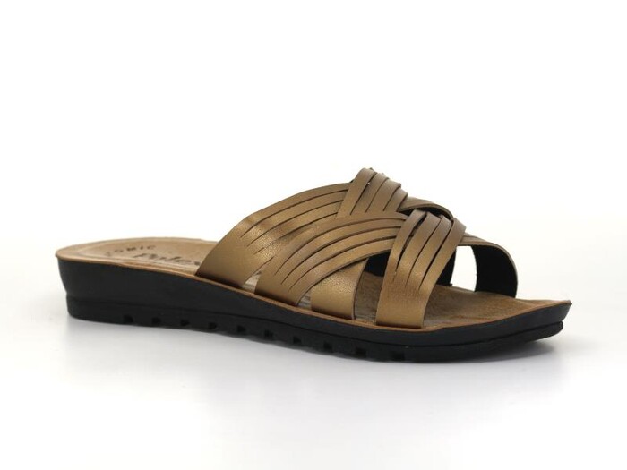 Polex Zenne 81793 Çapraz Geçmeli Günlük Terlik Bronz