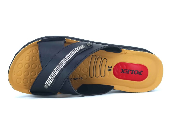 Polex Zenne 823 Çapraz Pedli Günlük Terlik Siyah - 2