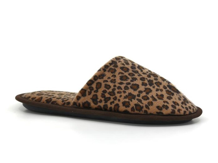 Auris Zenne HSN Çanak Terlik Kahve Leopar 