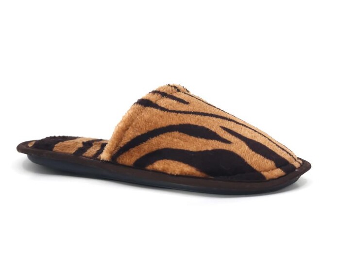 Auris Zenne HSN Çanak Terlik Kahve Zebra - 1