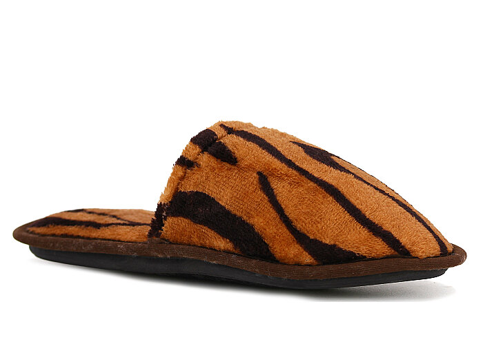 Auris Zenne HSN Çanak Terlik Kahve Zebra 
