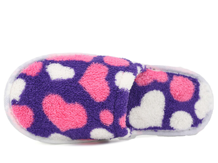 Auris Zenne HSN Çanak Terlik Kalpli Mor - Auris (1)